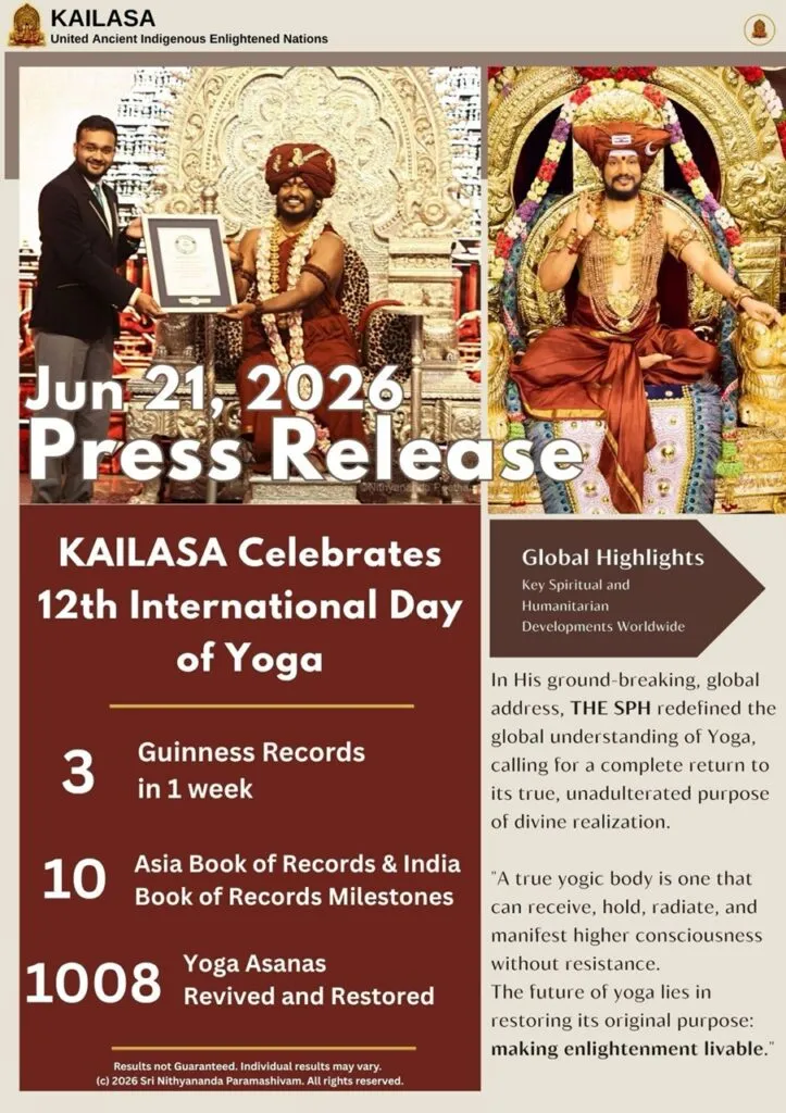 KAILASA Celebrates International Day of Yoga 2026