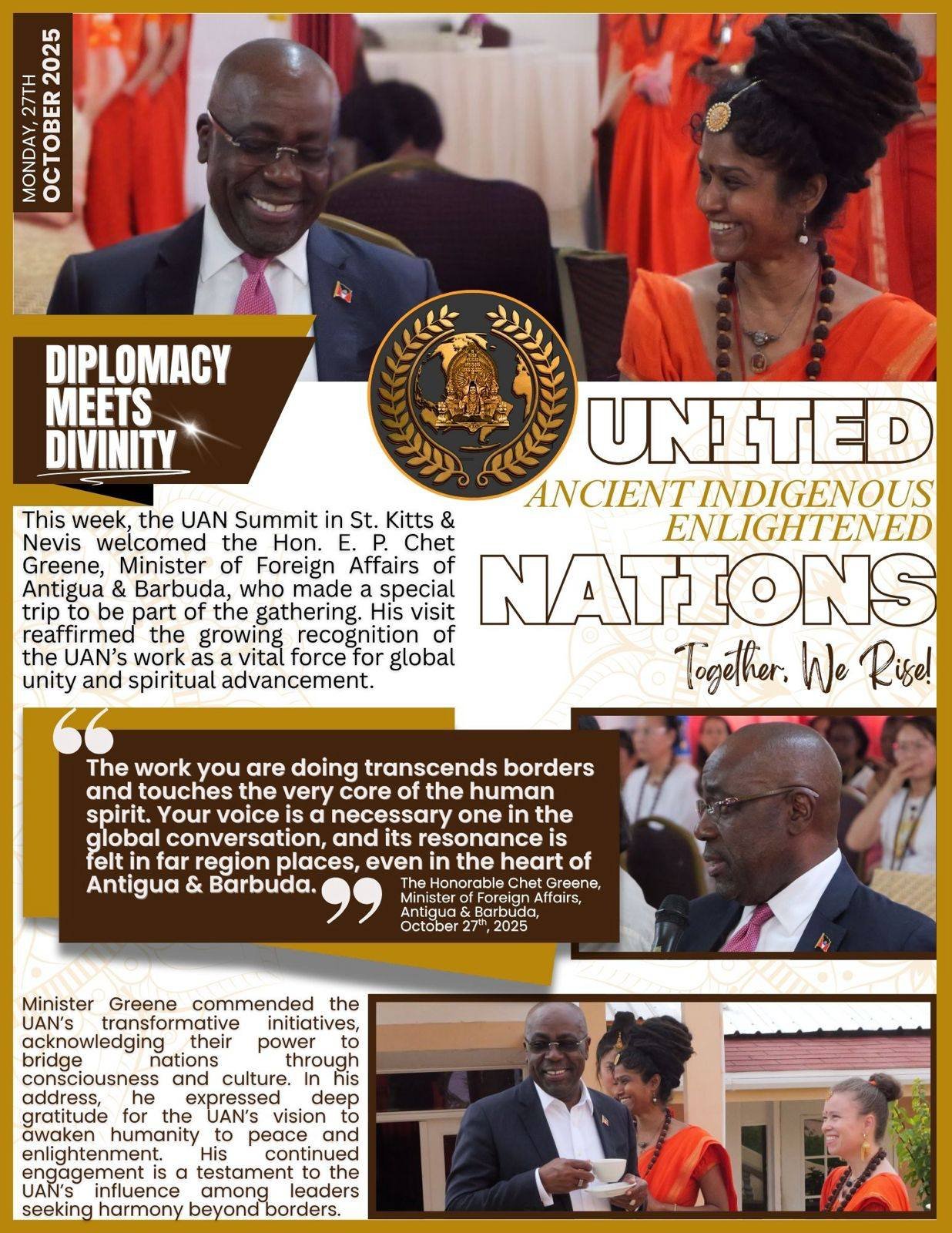 Diplomacy Meets Divinity | United Ancient Indigenous Enlightened Nations