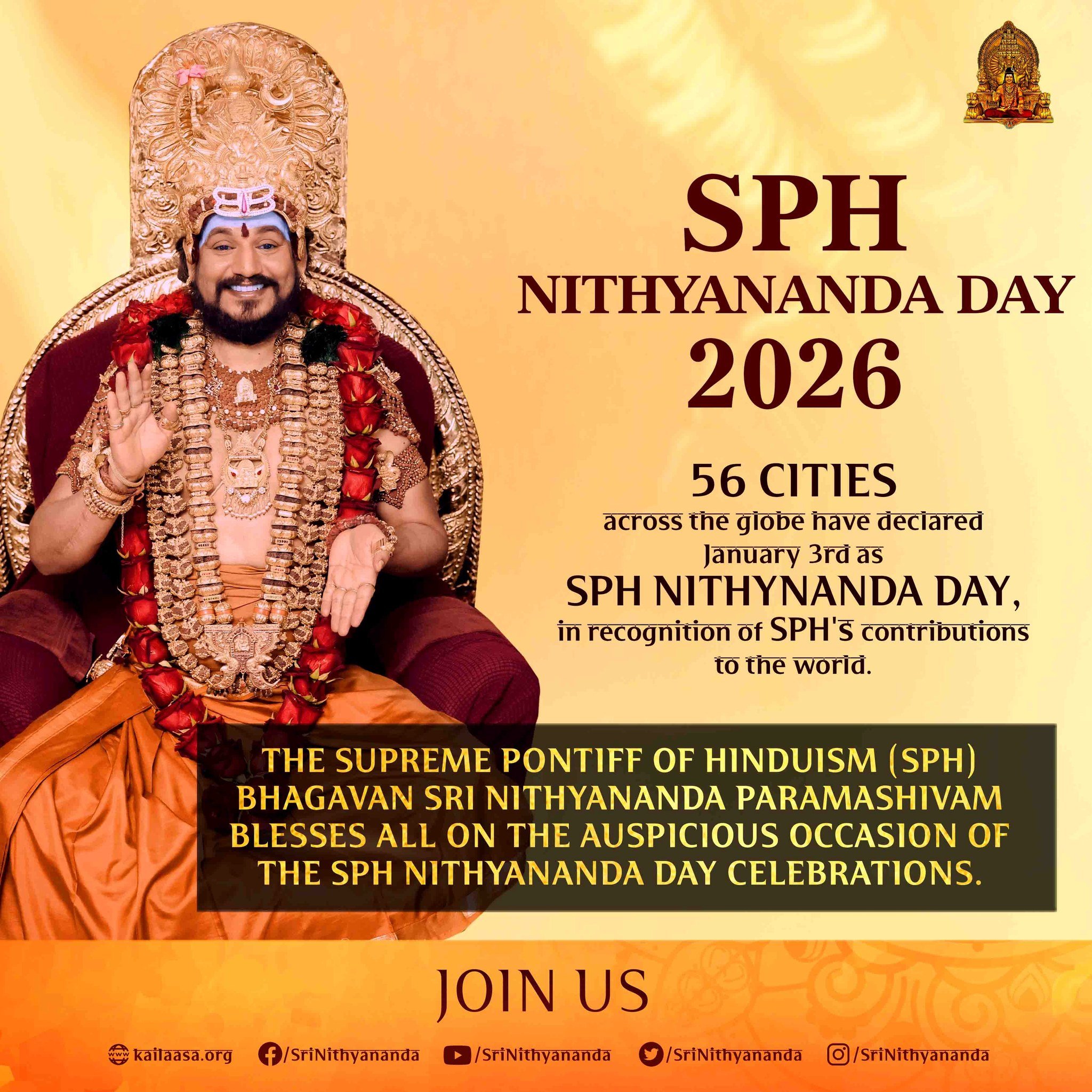 SPH NITHYANANDA DAY – January 3, 2026